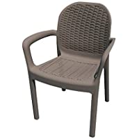 Garden of Life Sillón Confort apilable. Homologado para Uso público. Color Taupe